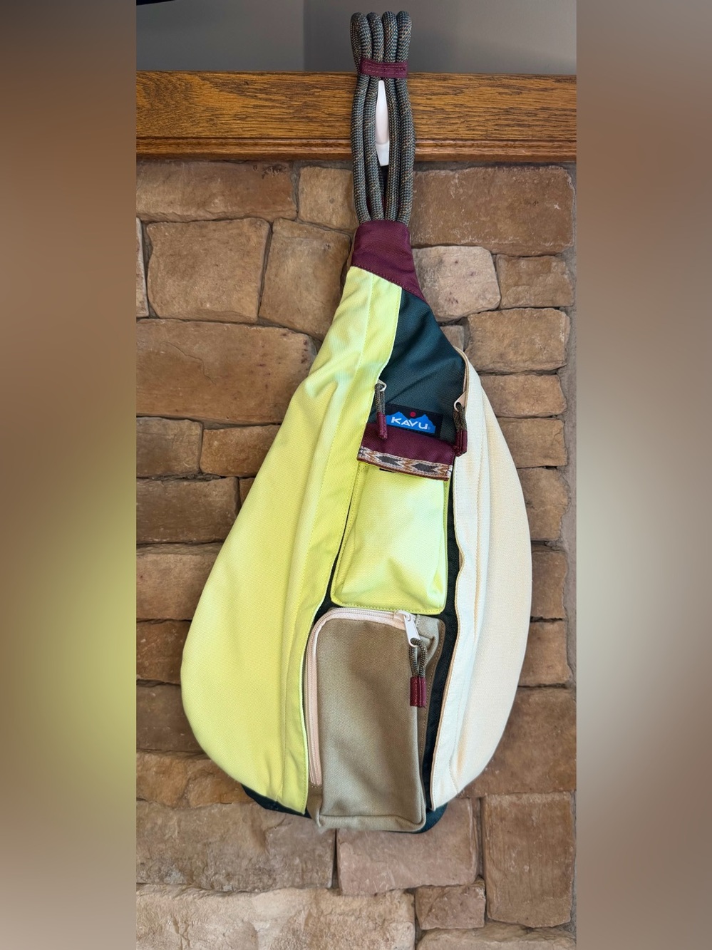 KAVU Remix Rope Bag Fresh Forrest Sling Crossbody Bag NWOT